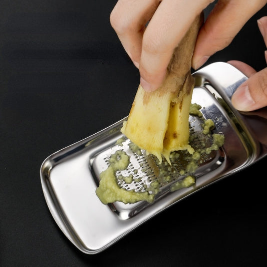 KS1001 Thicken Stainless Steel Ginger Garlic Vegetable Puree Grinder, Square, Spoon