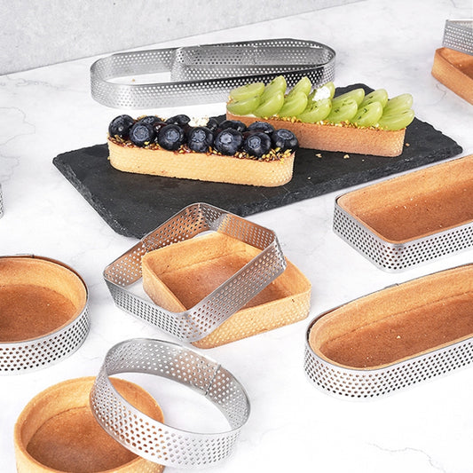 BN1006 Stainless Steel Mousse Circle Thickened Perforated Cake Mold DIY Baking Tools, Love(3.1 inches), Rectangle(4.3 inches), Rectangle(4.7 inches), Rectangle(7 inches), Square(2.9 inches), Square(3.3 inches), Square(3.9 inches), Square(4.7 inches)���...