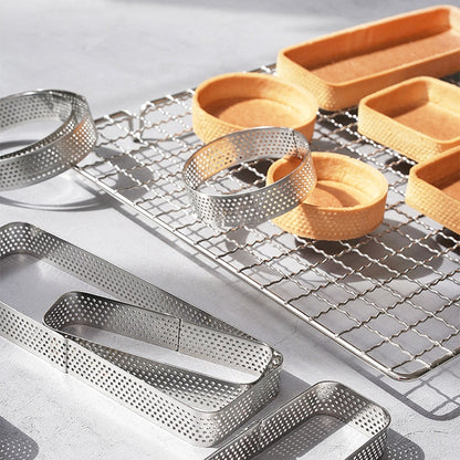 BN1006 Stainless Steel Mousse Circle Thickened Perforated Cake Mold DIY Baking Tools, Love(3.1 inches), Rectangle(4.3 inches), Rectangle(4.7 inches), Rectangle(7 inches), Square(2.9 inches), Square(3.3 inches), Square(3.9 inches), Square(4.7 inches)���...
