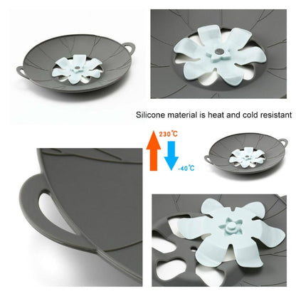 Silicone Flower Spill-proof Pot Lid Rotatable Pot Lid Kitchen Gadget, Size:, 23cm Yellow, 23cm Gray, 29cm Yellow, 29cm Gray