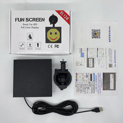 P4-32x32 RGB Full Color Emoticon Picture LED Car Display Wireless Transmission Wifi Custom, P4-32x32 RGB USB