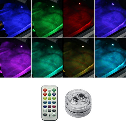 Car Modification Wireless Colorful Remote Control Atmosphere Light, 1 Light +1 RC, 2 Lights +1 RC, 4 Lights +1 RC, 8 Lights +1 RC