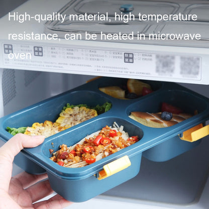 Sealed Compartment Microwave Plastic Lunch Box Portable Student Lunch Plate, 850ml (Blue), 850ml (Green), 850ml (Red), 1.3L (Blue), 1.3L (Red), 1.3L (Green)