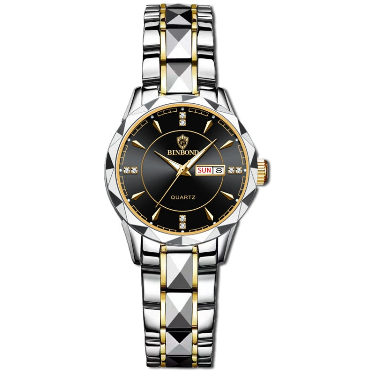 BINBONG B5552 Luminous Multifunctional Business Calendar Quartz Watch