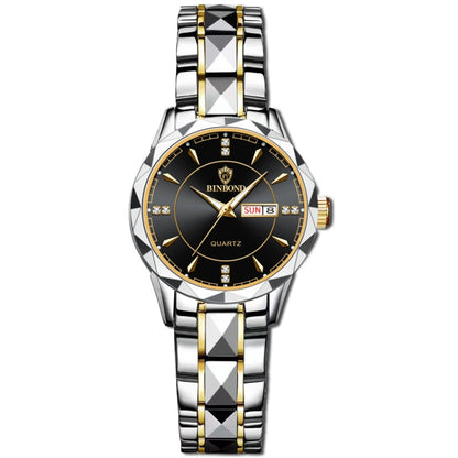BINBONG B5552 Luminous Multifunctional Business Calendar Quartz Watch