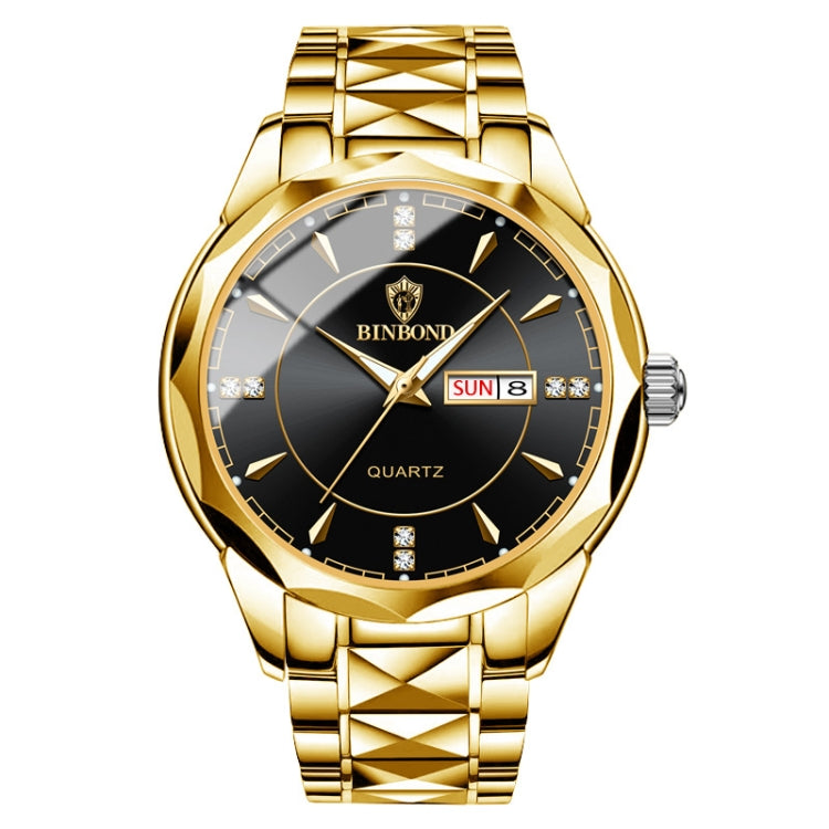 BINBONG B5552 Luminous Multifunctional Business Calendar Quartz Watch