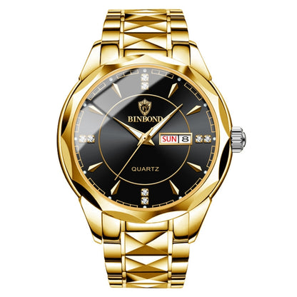 BINBONG B5552 Luminous Multifunctional Business Calendar Quartz Watch