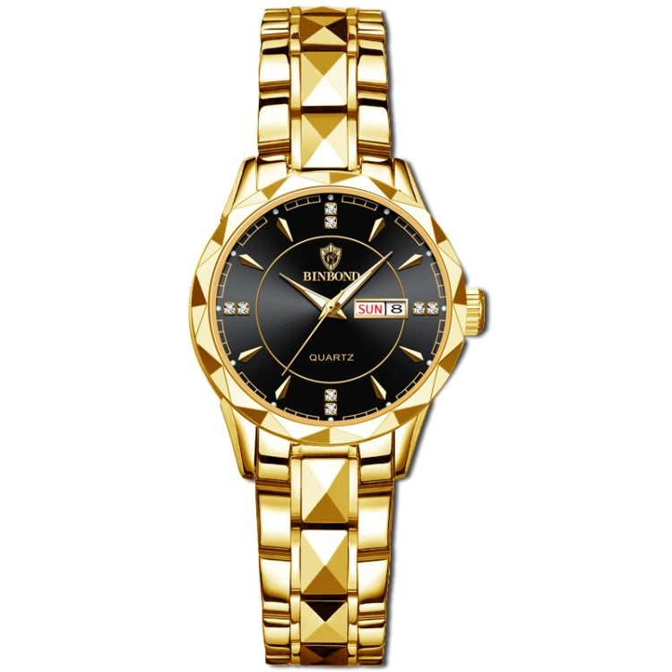 BINBONG B5552 Luminous Multifunctional Business Calendar Quartz Watch