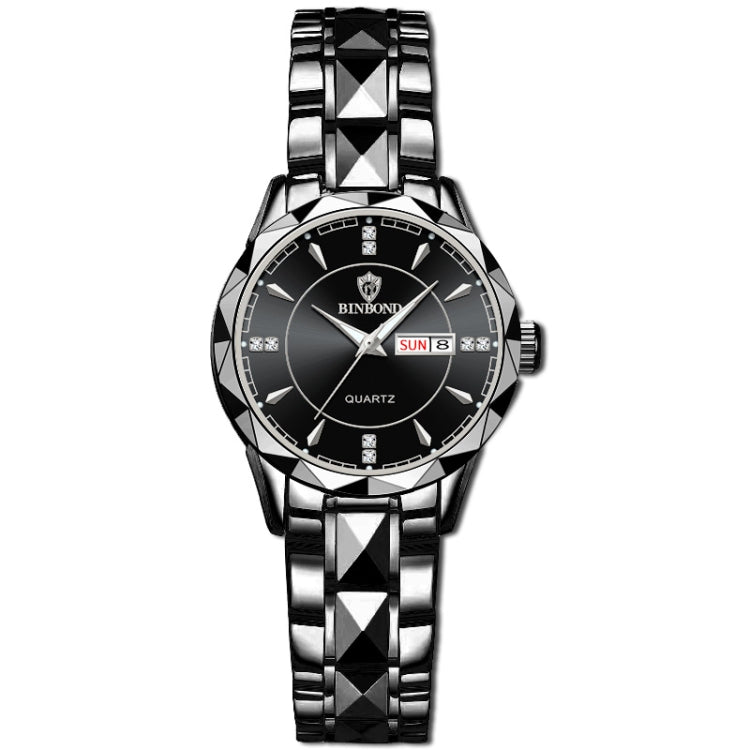 BINBONG B5552 Luminous Multifunctional Business Calendar Quartz Watch