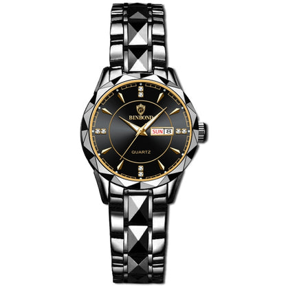 BINBONG B5552 Luminous Multifunctional Business Calendar Quartz Watch