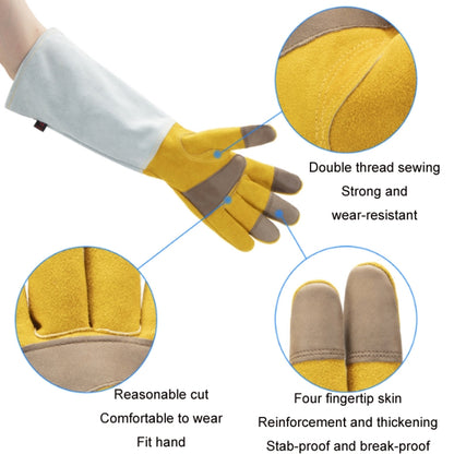 Leather Extended Thick Gardening Gloves Welder Work Gloves