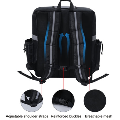 RH848 Takeaway Box Shoulder Insulation Delivery Box Rider Errand Delivery Backpack, Takeaway Box(Black)
