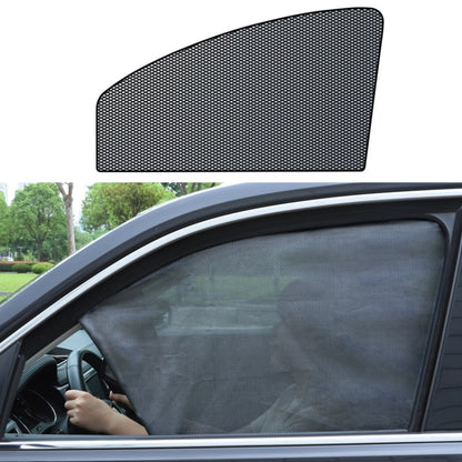Car Sunshade Magnetic Iron Reflective Mesh Gauze Sunscreen Heat Insulation Sunshade Baffle, Front Window Driving, Front Window Co-driving, Rear Window Square
