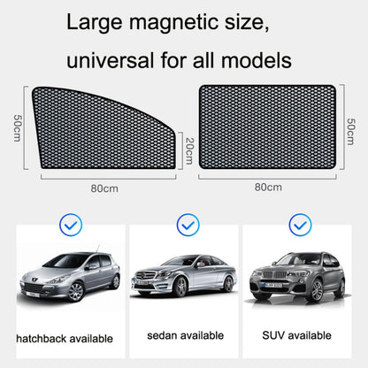 Car Sunshade Magnetic Iron Reflective Mesh Gauze Sunscreen Heat Insulation Sunshade Baffle, Front Window Driving, Front Window Co-driving, Rear Window Square
