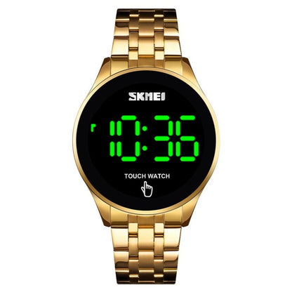 SKMEI 1579 Simple Touch Screen LED Luminous Stainless Steel Electronic Watch