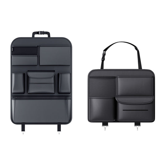 Multifunctional Car Seat Back Storage Bag Car Interior Decorative Supplies, Size:, S (Black), L (Black)