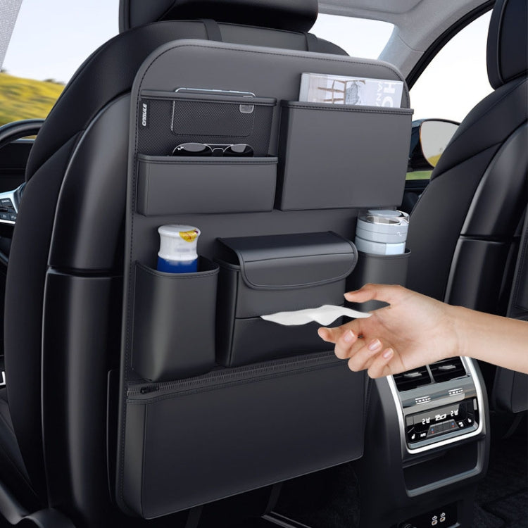 Multifunctional Car Seat Back Storage Bag Car Interior Decorative Supplies, Size:, S (Black), L (Black)