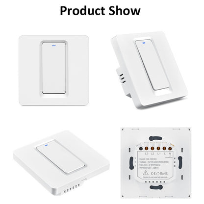 Tuya ZigBee Smart Single-fire Zero-fire Sharing Switch Phone Control Voice Panel EU Plug, Spec:, 1 Button, 2 Buttons, 3 Buttons