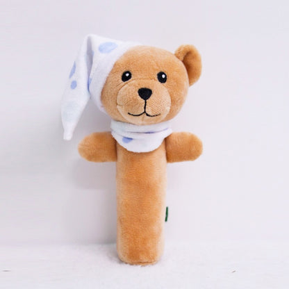 Baby Hand Rattles Toys Hand Grip Stick Newborn Soothing Toys,Style:, Giraffe, Pink Rabbit, Little Grey Elephant, Koala, Piggy, Monkey, White Rabbit, Little Red Mouse, Little Flower Elephant, Little Banana, Sleep Bear Blue Rattles�����������������������...