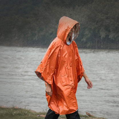 Outdoor Cycling Thickened Reflective Windproof Multifunctional Raincoat