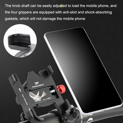 PROMEND SJJ-297 Aluminum Alloy Rotation Adjustable Bicycle Mobile Phone Bracket