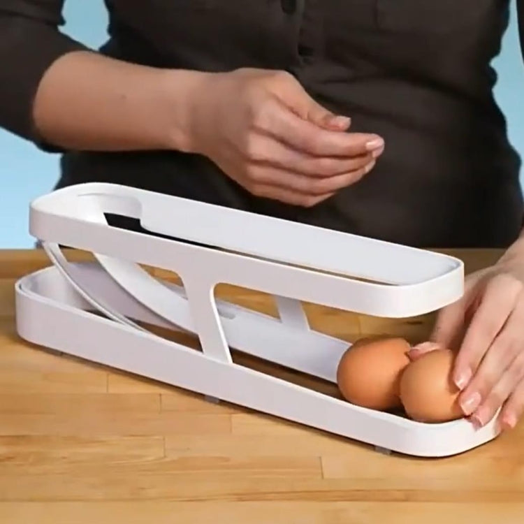 Automatic Eggs Storage Box Refrigerator Egg Dispenser Plastic Rolling Eggs Holder  Container