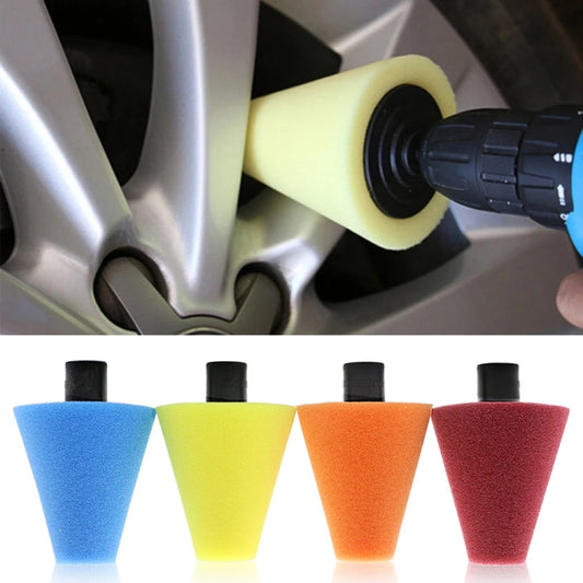 Car Cone Wheel Polishing Sponge M14 Detail Waxing Sponge Wheel, Single Cone M14 Blue, Single Cone M14 Yellow, Single Cone M14 Orange, Single Cone M14 Red