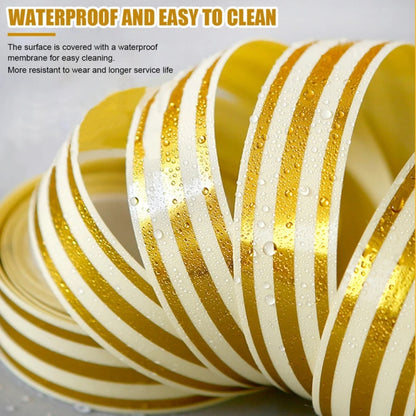 2.5cm x 5m  Golden Tile Gap Tape Waterproof PVC Self Adhesive Sticker