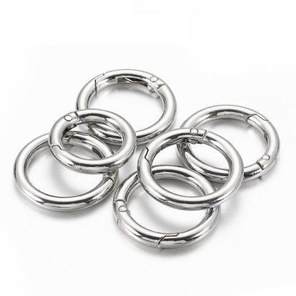 20pcs Zinc Alloy Spring Ring Metal Open Bag Webbing Keychain, 3 Points Silver, 4 Points Silver, 6 Points Light Gold, 4 Points Light Gold, 6 Points Black, Inch 2 Black, 6 Points Silver, 3 Points Light Gold, 1 inch Light Gold, 3 Point Black, 1 inch Black...