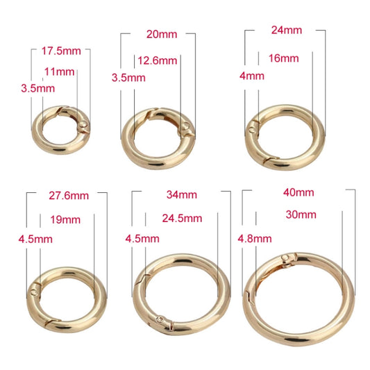 20pcs Zinc Alloy Spring Ring Metal Open Bag Webbing Keychain, 3 Points Silver, 4 Points Silver, 6 Points Light Gold, 4 Points Light Gold, 6 Points Black, Inch 2 Black, 6 Points Silver, 3 Points Light Gold, 1 inch Light Gold, 3 Point Black, 1 inch Black...