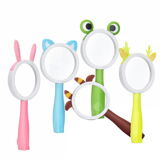 2275 5X/10X Cartoon Animal Handheld Children Science Experiment Magnifying Glass