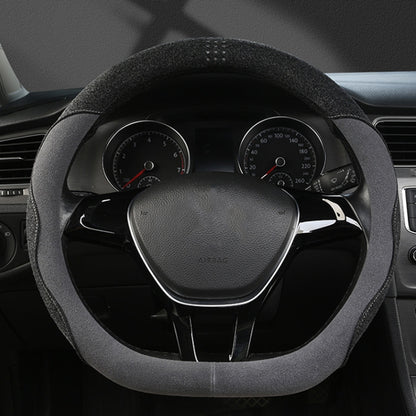 Turned Fur D Type Steering Wheel Cover, Turned Fur Black Red, Turned Fur Black Gray, Turned Fur Black Blue, Turned Fur Gray, Turned Fur Carbon Gray