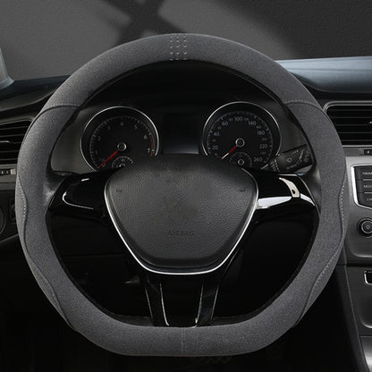 Turned Fur D Type Steering Wheel Cover, Turned Fur Black Red, Turned Fur Black Gray, Turned Fur Black Blue, Turned Fur Gray, Turned Fur Carbon Gray