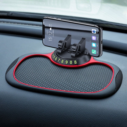 Car Center Console Mobile Phone Anti-skid Mat Temporary Parking Number Plate, Number Plate+Bracket Mat