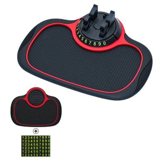 Car Center Console Mobile Phone Anti-skid Mat Temporary Parking Number Plate, Number Plate+Bracket Mat