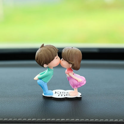 Car Ornament Ornament Lovely Kissing Couple Doll, Color:, Blue, Gray, Reading, Clever, Blue+Balloon, Blue+Blue White Balloon, Gray+Balloon, Gray+Gray Balloon, Reading+Balloon, Clever+Balloon, Stool Blue Couple, Stool Gray Couple, Stool Reading Couple��...
