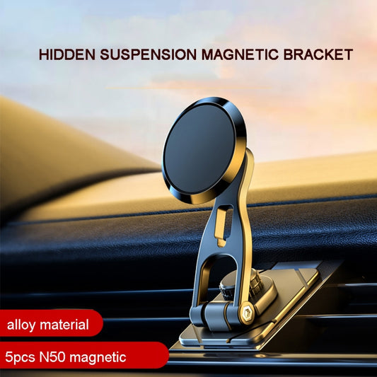 D29 Metal Car Phone Holder Floating Screen Folding Magnetic Phone Holder, D29