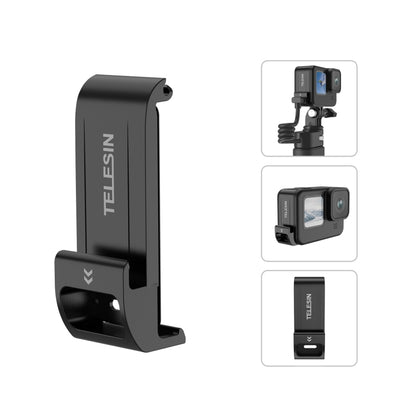 غطاء جانبي مقاوم للعوامل الجوية من TELESIN، غطاء شحن سهل الإزالة، لكاميرات GoPro Hero11 Black / HERO10 Black / 9 Black