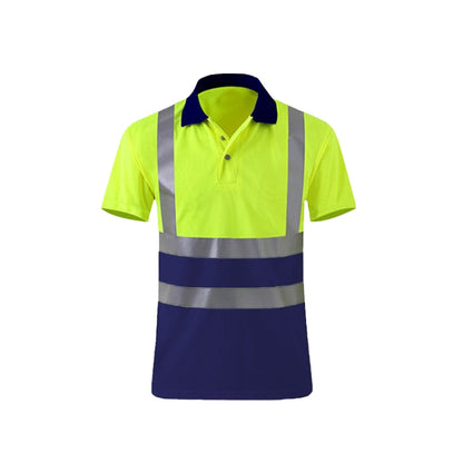 Reflective Quick-drying T-shirt Lapel Short-sleeved Safety Work Shirt, XXL, XXXL, XXXXL, M, L, XL