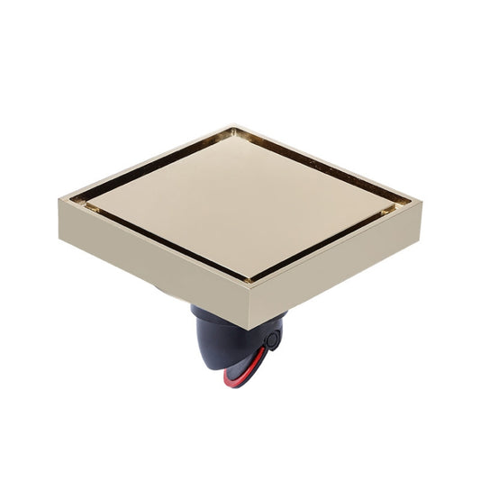 Bathroom Large Displacement Anti-odor Floor Drain, Style:, K8011 Gold+Black Straight Row, K8011 Gold+Magnetic Suspension, K8012 Chrome Plated+Black Straight Row, K8012 Chrome Plated+Magnetic Suspension, K8014 Nickel Brushes+Black Straight Row����������...