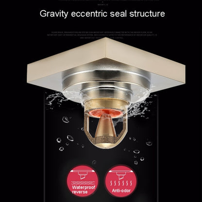 Bathroom Large Displacement Anti-odor Floor Drain, Style:, K8011 Gold+Black Straight Row, K8011 Gold+Magnetic Suspension, K8012 Chrome Plated+Black Straight Row, K8012 Chrome Plated+Magnetic Suspension, K8014 Nickel Brushes+Black Straight Row����������...