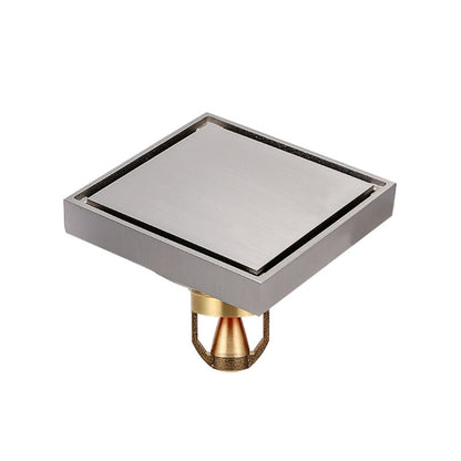 Bathroom Large Displacement Anti-odor Floor Drain, Style:, K8011 Gold+Black Straight Row, K8011 Gold+Magnetic Suspension, K8012 Chrome Plated+Black Straight Row, K8012 Chrome Plated+Magnetic Suspension, K8014 Nickel Brushes+Black Straight Row����������...