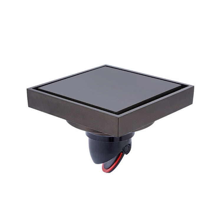 Bathroom Large Displacement Anti-odor Floor Drain, Style:, K8011 Gold+Black Straight Row, K8011 Gold+Magnetic Suspension, K8012 Chrome Plated+Black Straight Row, K8012 Chrome Plated+Magnetic Suspension, K8014 Nickel Brushes+Black Straight Row����������...
