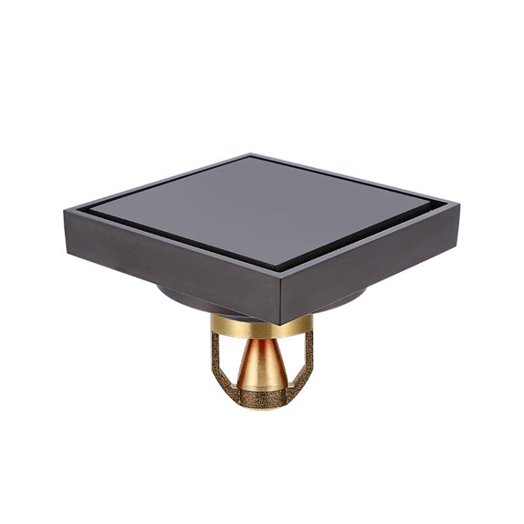 Bathroom Large Displacement Anti-odor Floor Drain, Style:, K8011 Gold+Black Straight Row, K8011 Gold+Magnetic Suspension, K8012 Chrome Plated+Black Straight Row, K8012 Chrome Plated+Magnetic Suspension, K8014 Nickel Brushes+Black Straight Row����������...