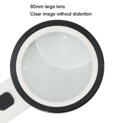 JHS407 30X Handheld HD Magnifier With LED Light
