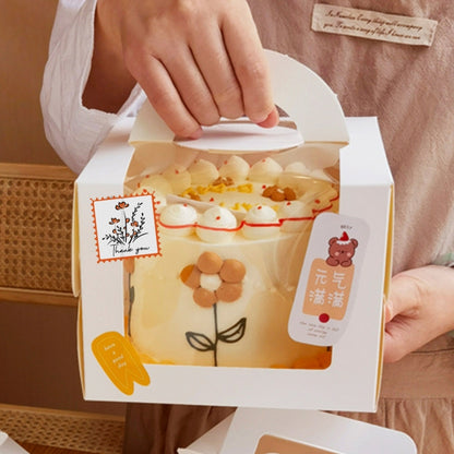 بطاقة ملصق ختم ذاتي اللصق لتغليف الهدايا والأطعمة، مربع الشكل، 38×38 مم