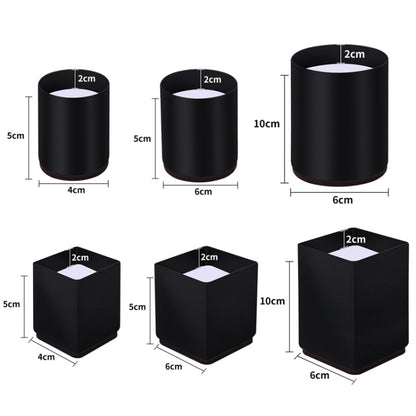 2pcs/set Furniture Carbon Steel Wraparound Heightening Foot Pad, Style:, Round 4x5cm (Black), Round 4x5cm (Brown), Round 6x5cm (Black), Round 6x5cm (Brown), Round 6x10cm (Black), Round 6x10cm (Brown), Square 4x5cm (Black), Square 4x5cm (Brown)���������...