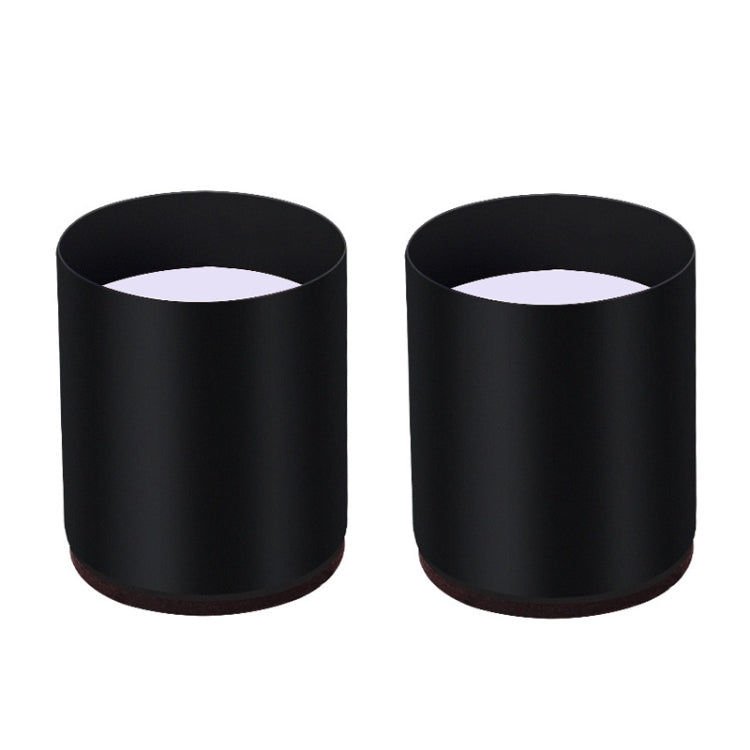 2pcs/set Furniture Carbon Steel Wraparound Heightening Foot Pad, Style:, Round 4x5cm (Black), Round 4x5cm (Brown), Round 6x5cm (Black), Round 6x5cm (Brown), Round 6x10cm (Black), Round 6x10cm (Brown), Square 4x5cm (Black), Square 4x5cm (Brown)���������...