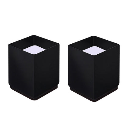 2pcs/set Furniture Carbon Steel Wraparound Heightening Foot Pad, Style:, Round 4x5cm (Black), Round 4x5cm (Brown), Round 6x5cm (Black), Round 6x5cm (Brown), Round 6x10cm (Black), Round 6x10cm (Brown), Square 4x5cm (Black), Square 4x5cm (Brown)���������...