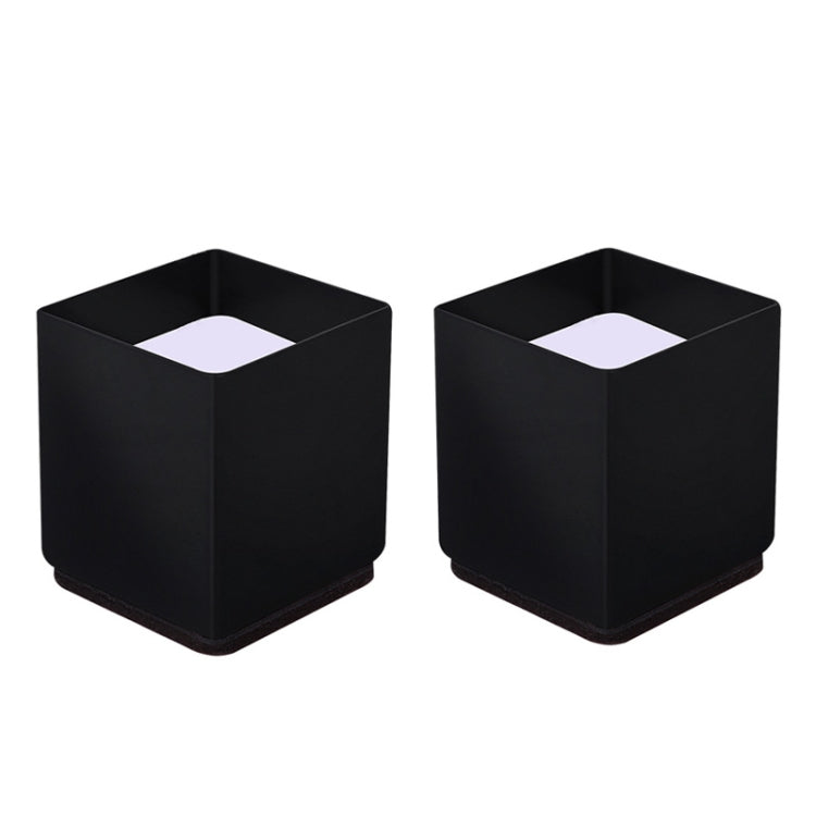 2pcs/set Furniture Carbon Steel Wraparound Heightening Foot Pad, Style:, Round 4x5cm (Black), Round 4x5cm (Brown), Round 6x5cm (Black), Round 6x5cm (Brown), Round 6x10cm (Black), Round 6x10cm (Brown), Square 4x5cm (Black), Square 4x5cm (Brown)���������...